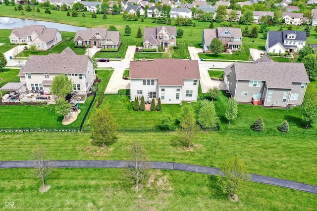 aerial view of residential area
