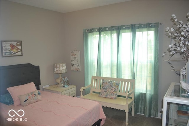 view of carpeted bedroom
