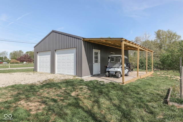 garage with a detached garage