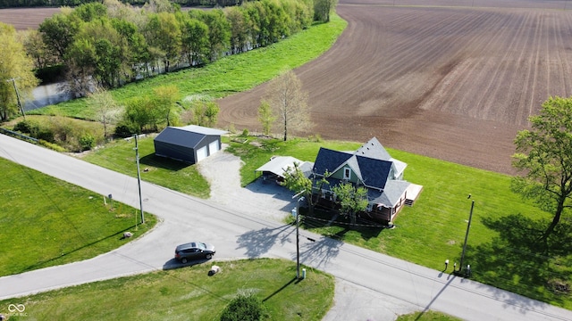 drone / aerial view with a rural view