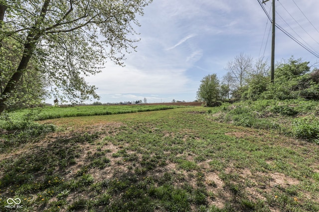 view of yard featuring a rural view