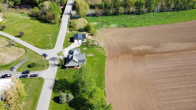 bird's eye view with a rural view