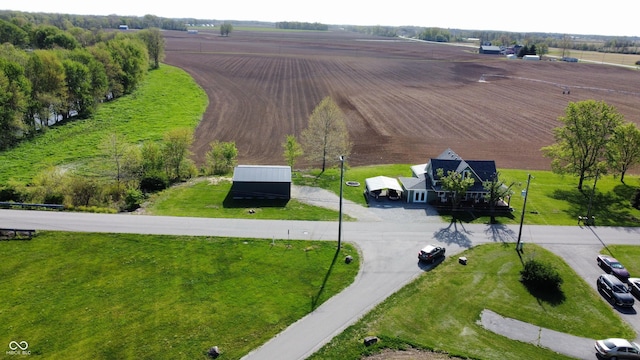 aerial view with a rural view