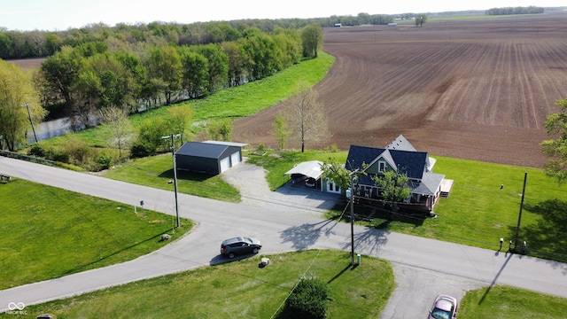 aerial view featuring a rural view