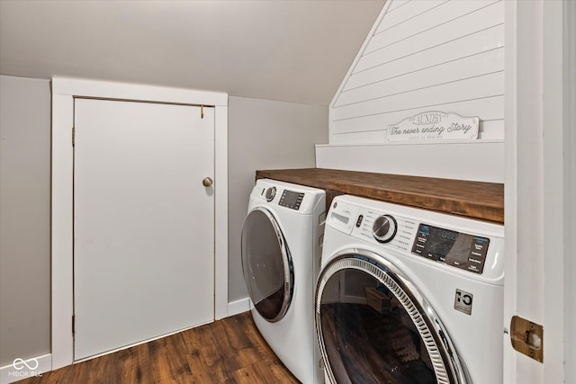 2450 S US-421, Zionsville, IN 46077 - laundry area with laundry area, dark wood-style floors, and washer and dryer