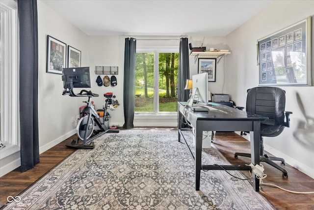 2450 S US-421, Zionsville, IN 46077 - office area with baseboards and wood finished floors