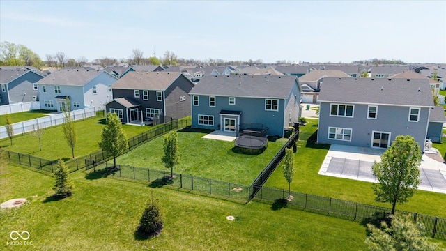 drone / aerial view featuring a residential view