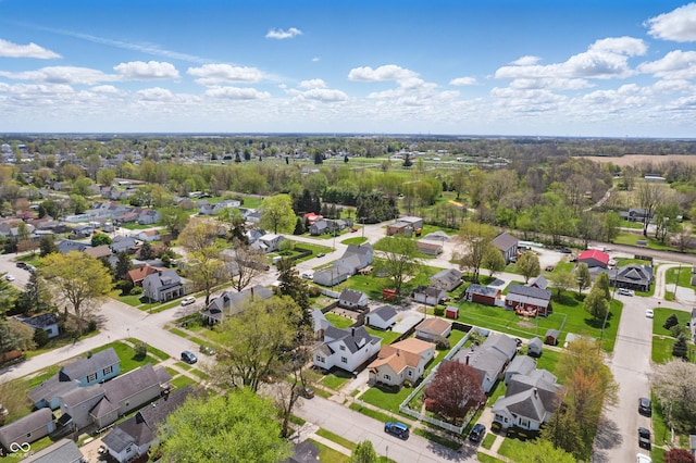 aerial view with a residential view