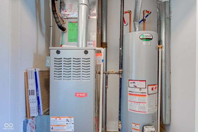 utilities with heating unit and water heater