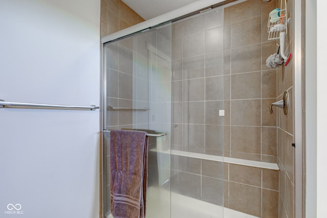 full bathroom with a shower stall