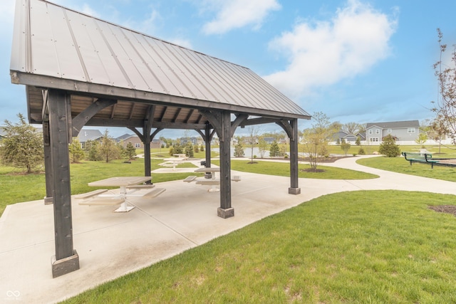 192 Lynnette Way, Cumberland, IN 46229 - view of property's community featuring a lawn, a patio, and a gazebo