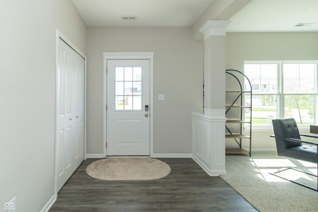 192 Lynnette Way, Cumberland, IN 46229 - entryway with visible vents, baseboards, and plenty of natural light