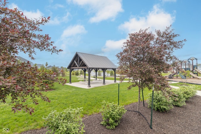 192 Lynnette Way, Cumberland, IN 46229 - view of community featuring a yard, a gazebo, and playground community