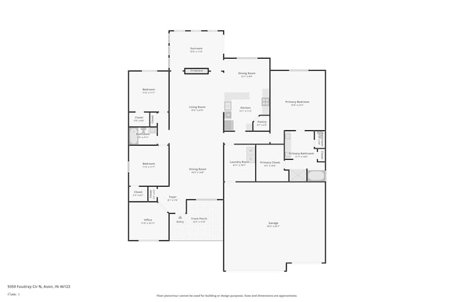 9359 Foudray Cir N, Avon, IN 46123 - home floor plan