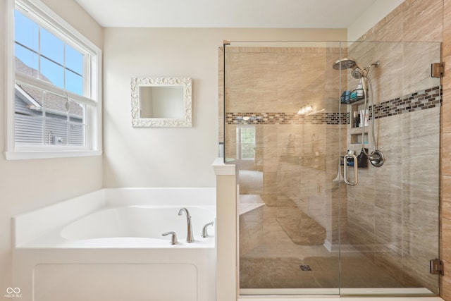 9359 Foudray Cir N, Avon, IN 46123 - full bathroom featuring a garden tub and a stall shower