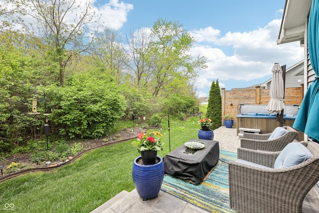 9359 Foudray Cir N, Avon, IN 46123 - view of patio / terrace featuring a hot tub