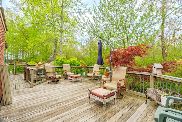 view of wooden terrace