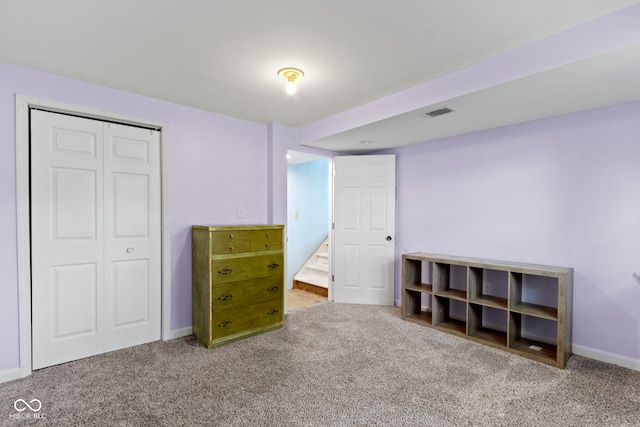 6638 Sunbury Dr, Indianapolis, IN 46241 - unfurnished bedroom featuring carpet floors, baseboards, visible vents, and a closet