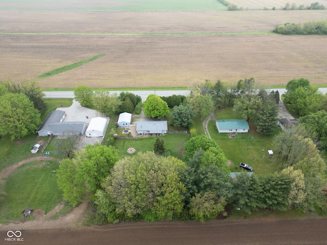 aerial view with a rural view