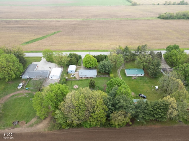 aerial view with a rural view