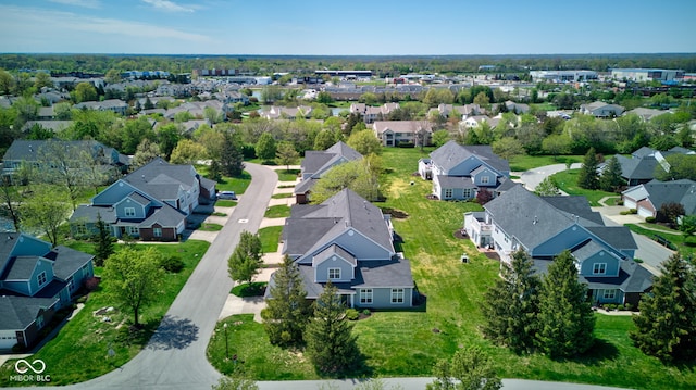 drone / aerial view with a residential view