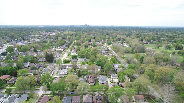bird's eye view with a residential view