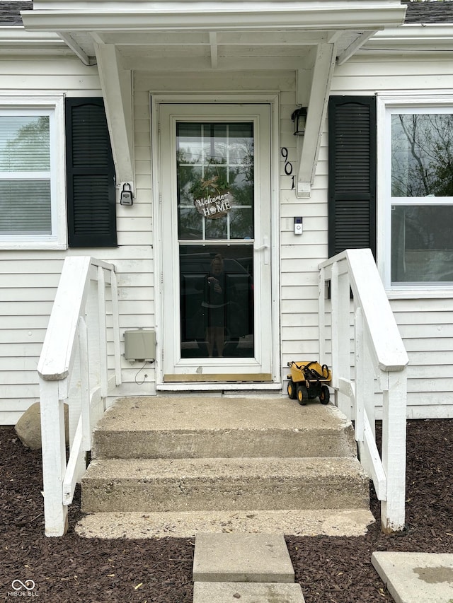 view of doorway to property