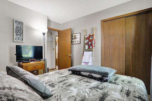bedroom featuring a closet
