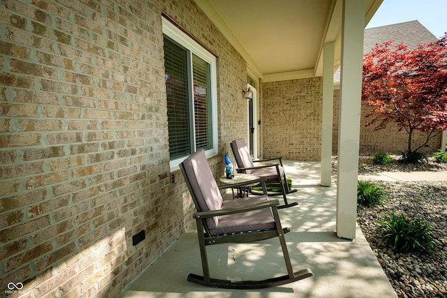 view of patio / terrace featuring covered porch