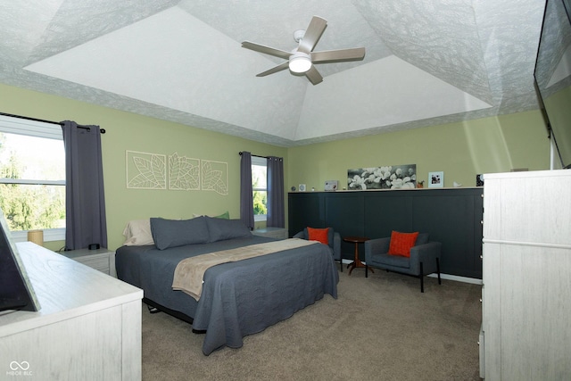 bedroom featuring carpet floors and a ceiling fan