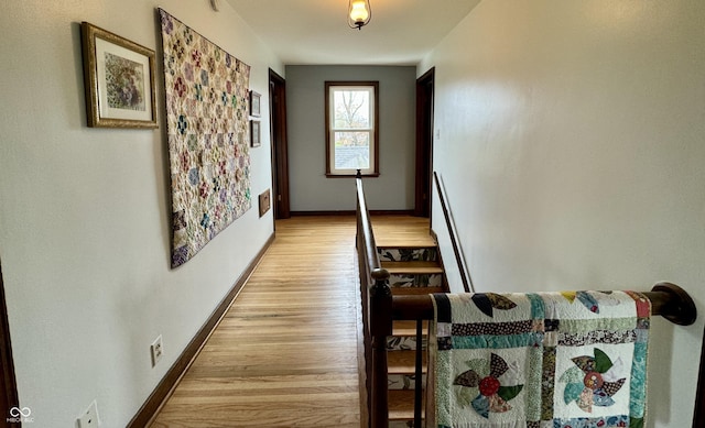 2405 Sycamore St, Columbus, IN 47201 - corridor featuring light wood finished floors and baseboards