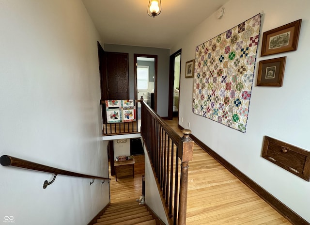 2405 Sycamore St, Columbus, IN 47201 - stairs with wood finished floors and baseboards