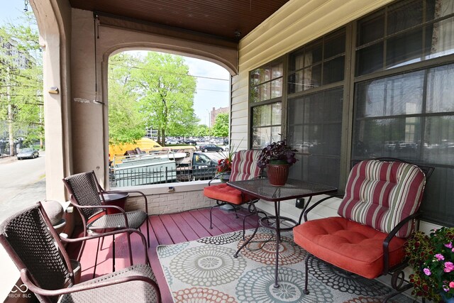 114 E 27th St, Indianapolis, IN 46205 - wooden deck with a porch