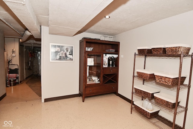 114 E 27th St, Indianapolis, IN 46205 - finished below grade area featuring baseboards and recessed lighting