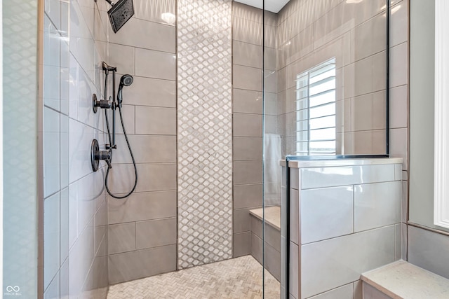 full bath with walk in shower