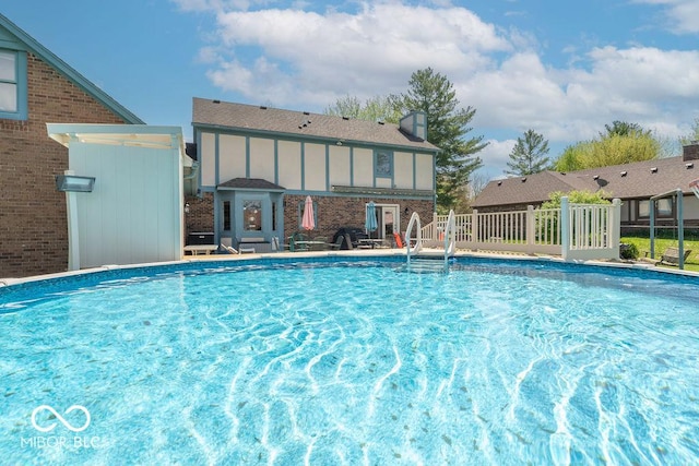 outdoor pool with fence