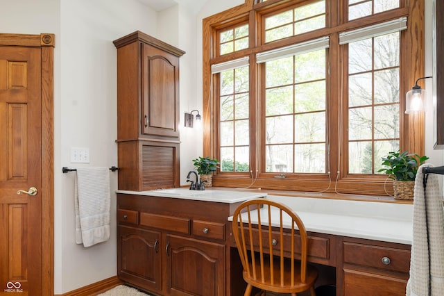 interior space with vanity