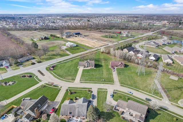 drone / aerial view with a residential view