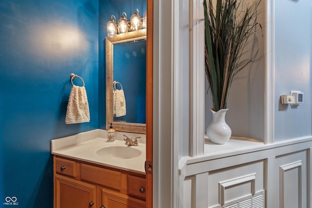 bathroom featuring vanity