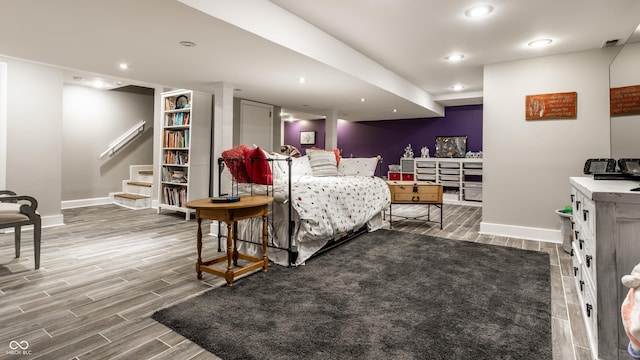 440 E 82nd St, Indianapolis, IN 46240 - bedroom featuring wood finished floors, baseboards, and recessed lighting