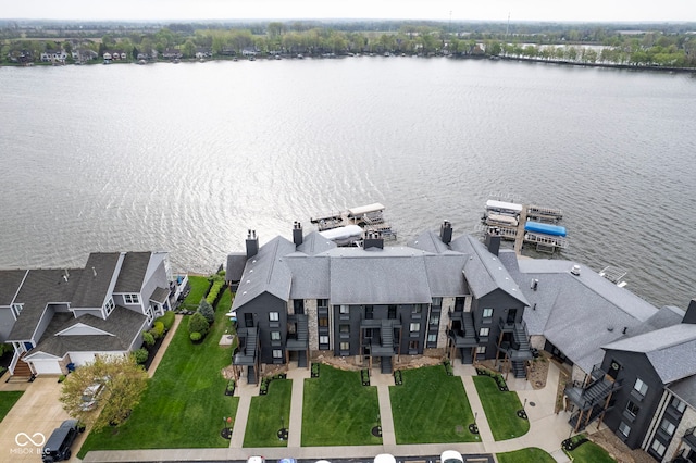 102 Clarendon Dr Unit 506, Noblesville, IN 46062 - birds eye view of property featuring a water view