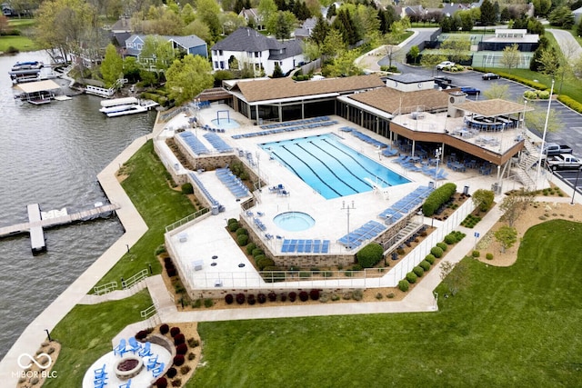 102 Clarendon Dr Unit 506, Noblesville, IN 46062 - bird's eye view with a water view
