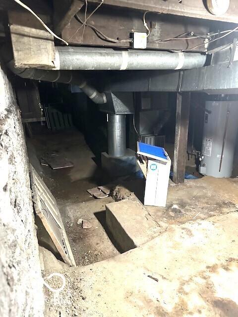 interior details featuring electric water heater