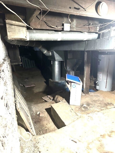 interior details with water heater