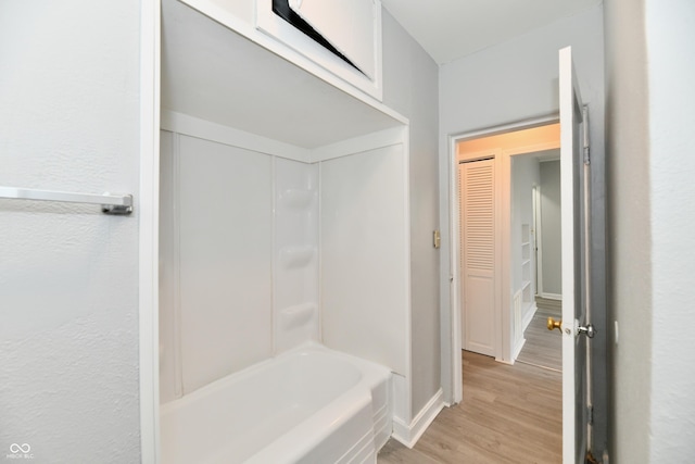 3109 Forest Manor Ave, Indianapolis, IN 46218 - full bath with baseboards and wood finished floors