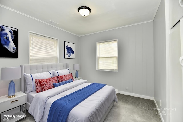 3109 Forest Manor Ave, Indianapolis, IN 46218 - bedroom featuring baseboards, carpet, and crown molding