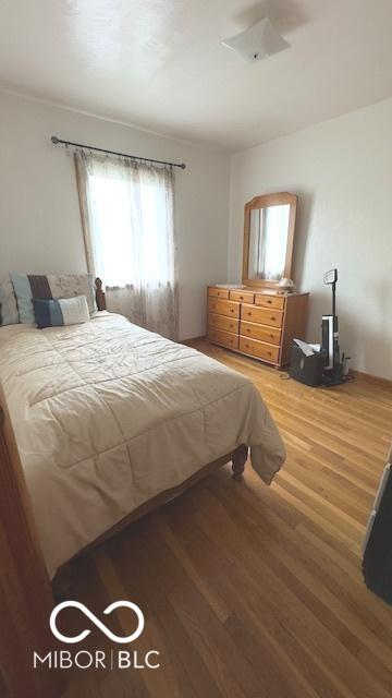 bedroom with wood finished floors