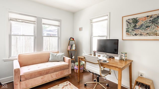 4406 Carrollton Ave, Indianapolis, IN 46205 - office featuring wood finished floors and baseboards