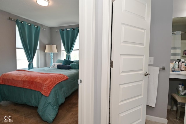 bedroom with carpet flooring