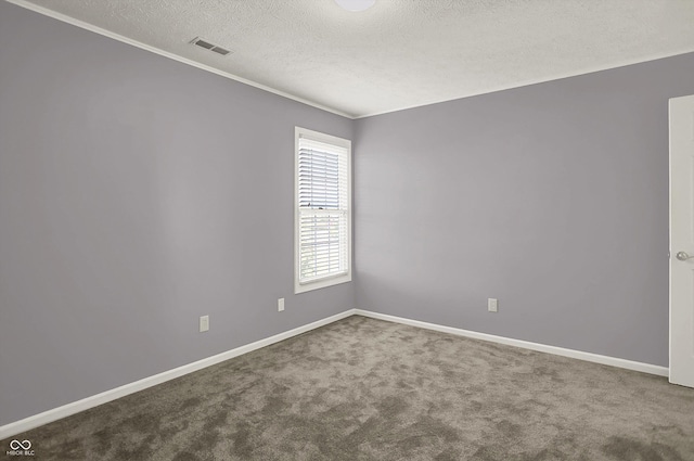 10746 Gateway Dr, Fishers, IN 46037 - carpeted spare room featuring a textured ceiling, baseboards, and crown molding